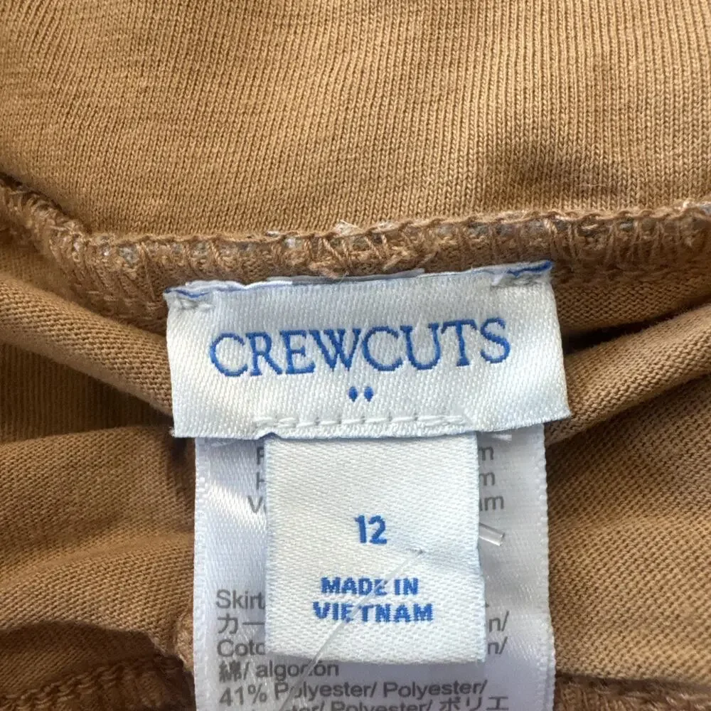 J.Crew Crewcuts Girls XL 12/14 Blouse Leopard Corduroy Skirt Set Bow Accents